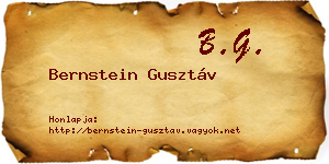 Bernstein Gusztáv névjegykártya