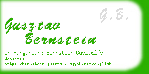 gusztav bernstein business card